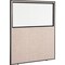 Global Industrial Office Partition Panel With Partial Window, 60-1/4W x 72H, Tan 694665WTN - alternate 1